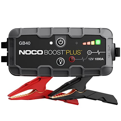NOCO Boost Plus GB40 1000A UltraSafe Car Battery Jump Starter, 12V Jump Starter Battery Pack, Battery Booster, Jump Box, Portable Charger and Jumper Cables for 6.0L Gasoline and 3.0L Diesel Engines